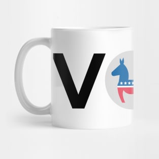 Vote Democrat - Black Text Mug